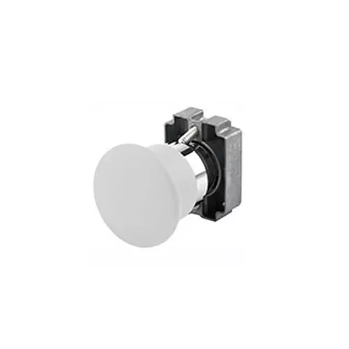 TNI Metal Mushroom Actuator White Color 22.5 mm Cut Out Diameter and 40 mm Latching, AM22-M40-W
