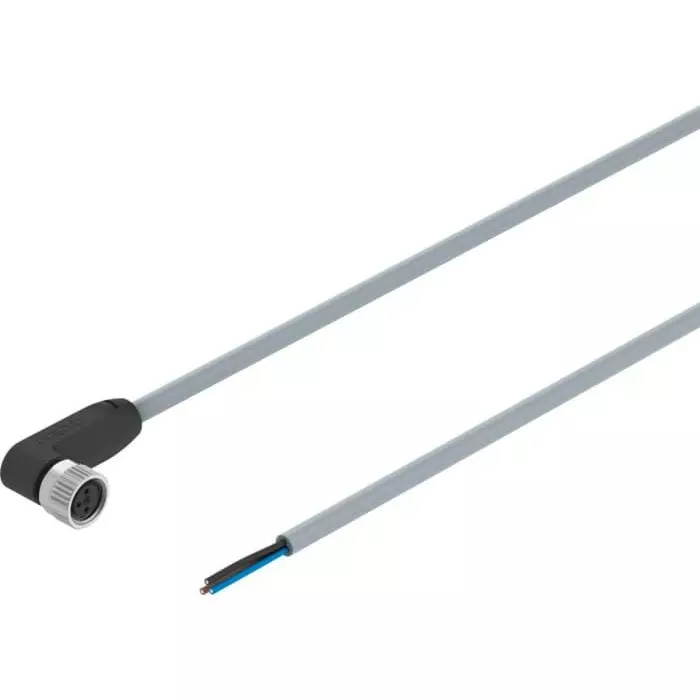 Festo Right Angle Female 3 way M8 to Straight 3 way Actuator/Sensor Cable, 2.5m, NEBA-M8W3-U-2.5-N-LE3