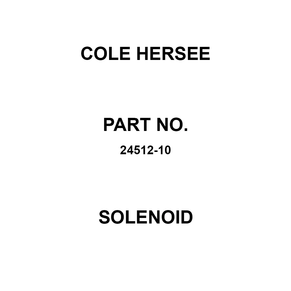 Cole Hersee Continuous Solenoid 12 V DC, 24512-10