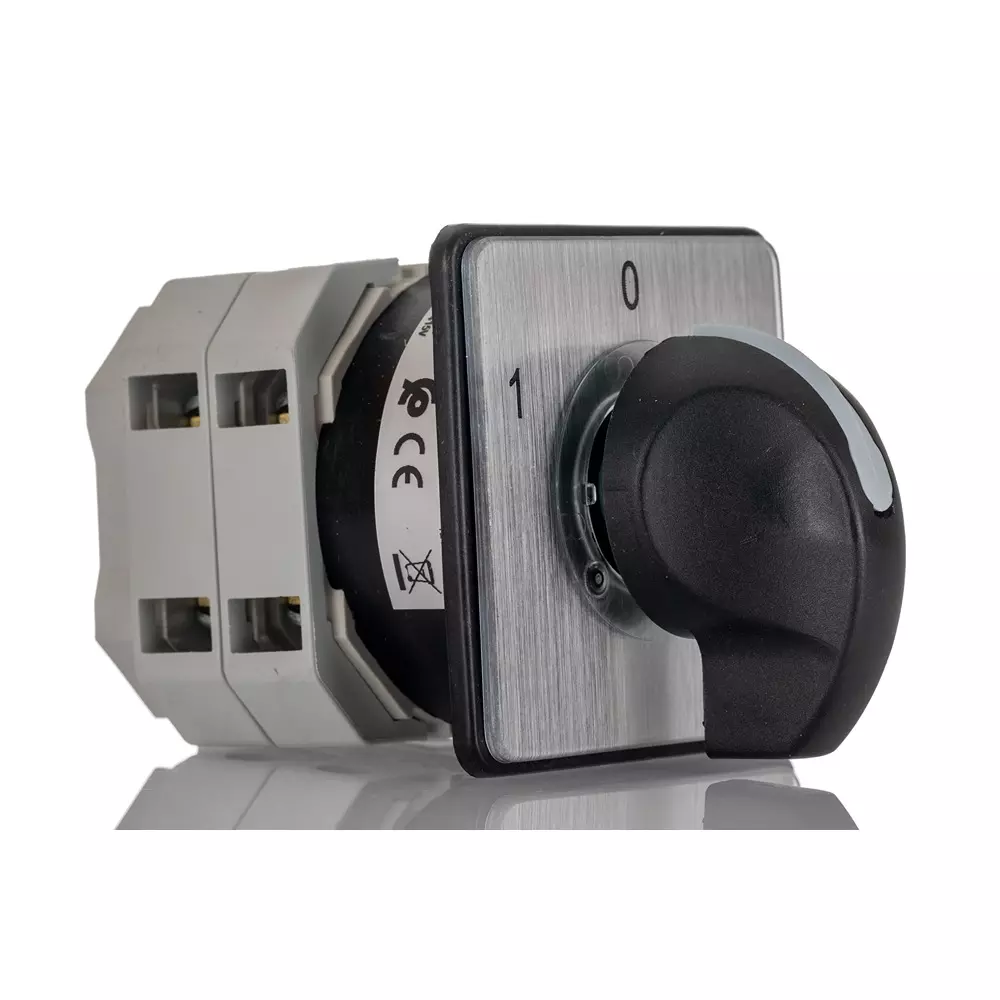 RS PRO Knob Actuator 65x65x66.8 mm Screw Terminal Knob 2CO 32 Amp 3 Positions, 2657684