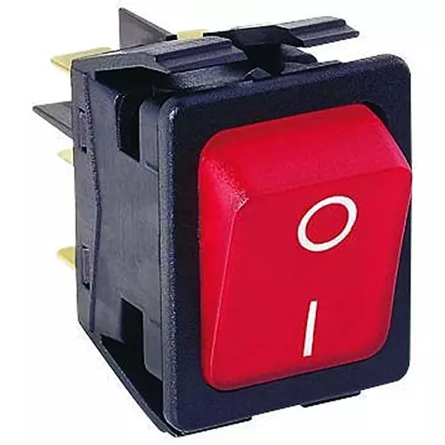ARCOLECTRIC (BULGIN LIMITED) SWITCH, ROCKER, DPST, 20A, 277VAC, BLACK, C6050ALBB-1197W