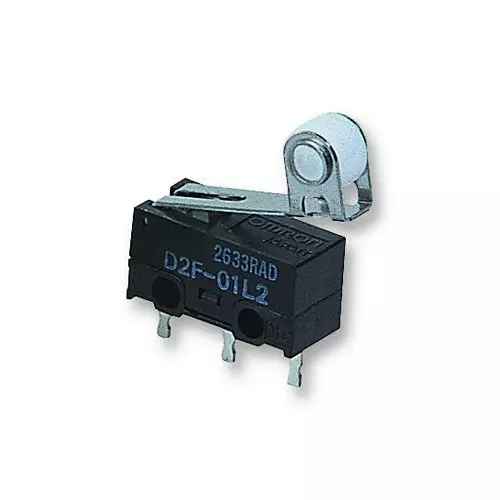 OMRON ELECTRONIC COMPONENTS MICROSWITCH, ROLLER LEVER, D2F-01L2