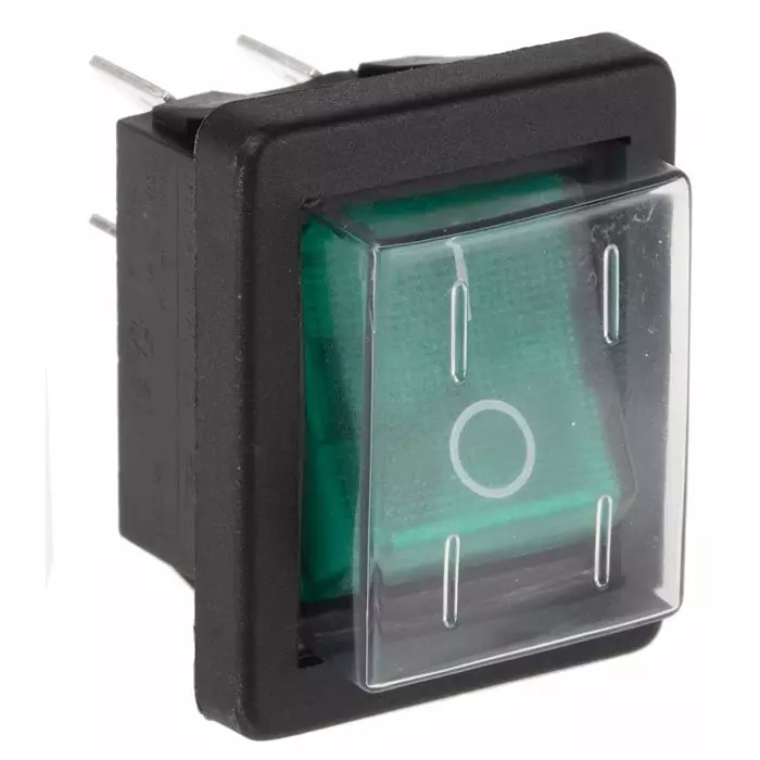 ARCOLECTRIC (BULGIN LIMITED) Illuminated DPST On-Off Rocker Switch Panel Mount, C1353ALGNC