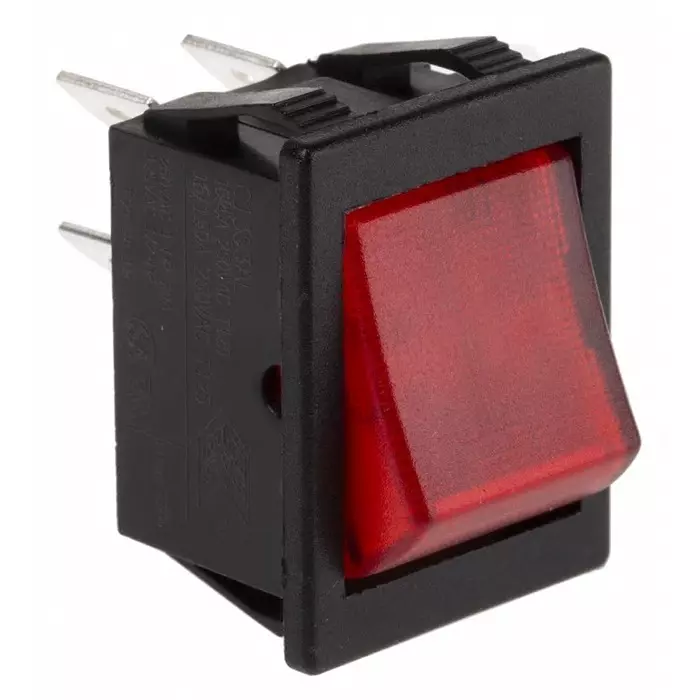 ARCOLECTRIC (BULGIN LIMITED) Illuminated DPST On-Off Rocker Switch Panel Mount, C1353ALNAE
