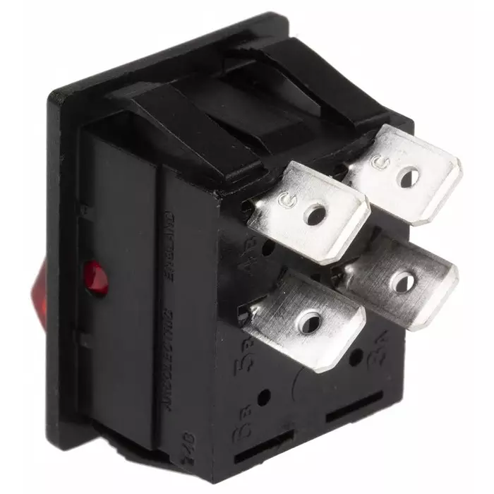 ARCOLECTRIC (BULGIN LIMITED) Illuminated DPST On-Off Rocker Switch Panel Mount, C1353ALNAE