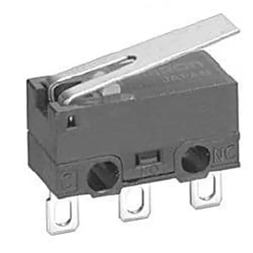 OMRON ELECTRONIC COMPONENTS Chassis Mount Basic Switch SPDT 125 V AC Solder Lug Termination 1 Amp, D2F-F-D3