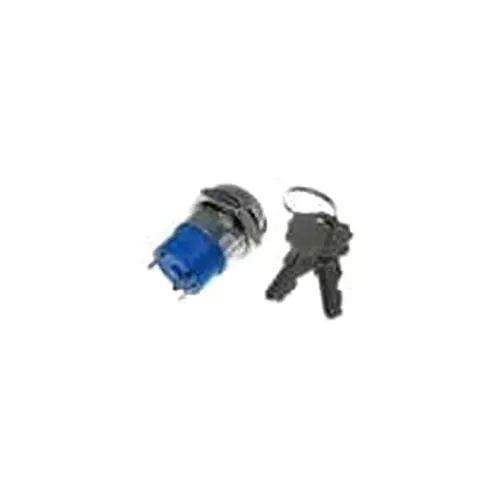 Adam Tech Keylock Switch Non-Illuminated Solder Lug Termination 4 Amp SPST 2 Position, SW-R-K13A-A