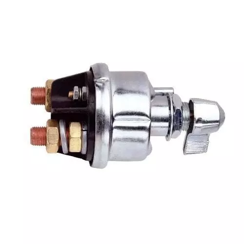 Littelfuse Keylock Switch Non-Illuminated Threaded Stud Termination 300 Amp DPST 2 Position, 75907