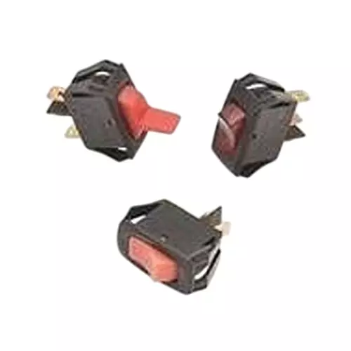 CARLING TECHNOLOGIES Rocker Switch Non-Illuminated Quick Connect Termination 10 Amp Rocker Actuator 30 V DC, LRA511-RS-B/018V