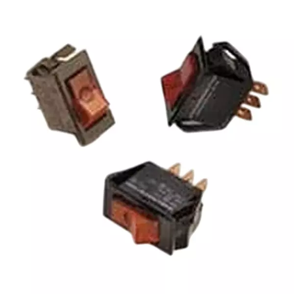 CARLING TECHNOLOGIES Rocker Switch Illuminated Quick Connect Termination 15 Amp Rocker Actuator, LTA201-TA-B/250N