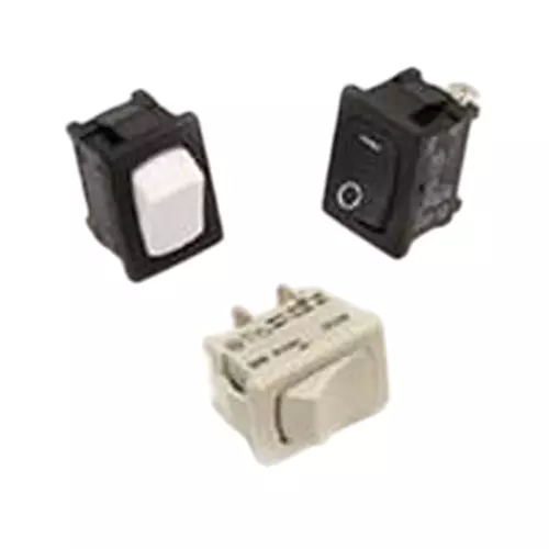 CARLING TECHNOLOGIES Subminiature Rocker Switch Non-Illuminated Quick Connect Termination, 651122-WW-0N