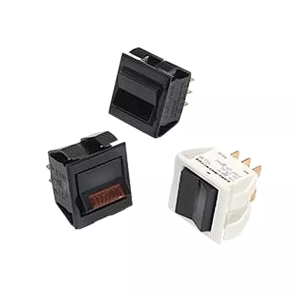 CARLING TECHNOLOGIES Rocker Switch Non-Illuminated Solder Lug Termination 15 Amp Rocker Actuator, LTGNO500-TB-B-R/125N