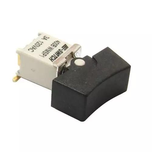 E-SWITCH Subminiature Rocker Switch Non-Illuminated SMD/SMT Termination 3 Amp Rocker Actuator 28 V DC, 400BWMSP3R2BLKSM6QE