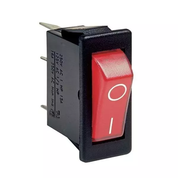 BULGIN LIMITED Standard Rocker Switch Non-Illuminated Quick Connect Termination 10 Amp Rocker Actuator, C5503AANAD