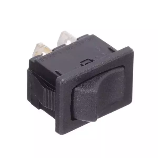 BULGIN LIMITED Miniature Rocker Switch Non-Illuminated Quick Connect Termination 16 Amp Curved Actuator, H8601VBBB