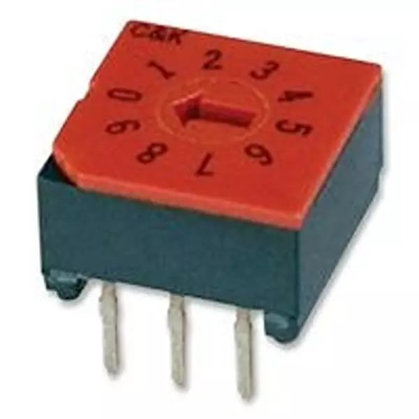 C&K COMPONENTS Switch, 10Pos, Bcd, 0.4Va, 20V, Tht, Crd10Rm0Cb