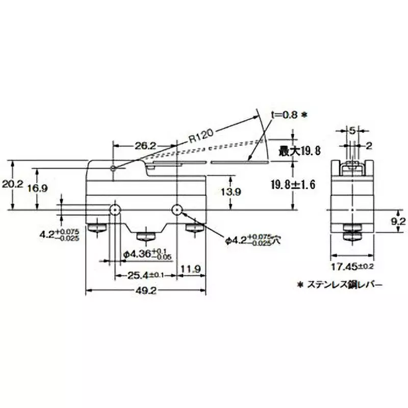 Omron Basic Switch High Sensitivity, High sensitivity, for microloads, Z-15HW24-B