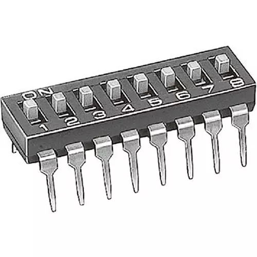 Omron Dip Switch 100 mohm or more at 250 V DC, A6T-8101