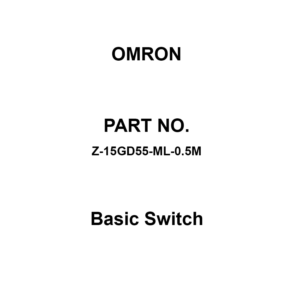 Omron Basic Switch 1C Contact Configuration, Z-15GD55-ML-0.5M