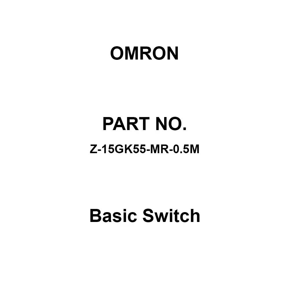 Omron Basic Switch 1C Contact Configuration, Z-15GK55-MR-0.5M