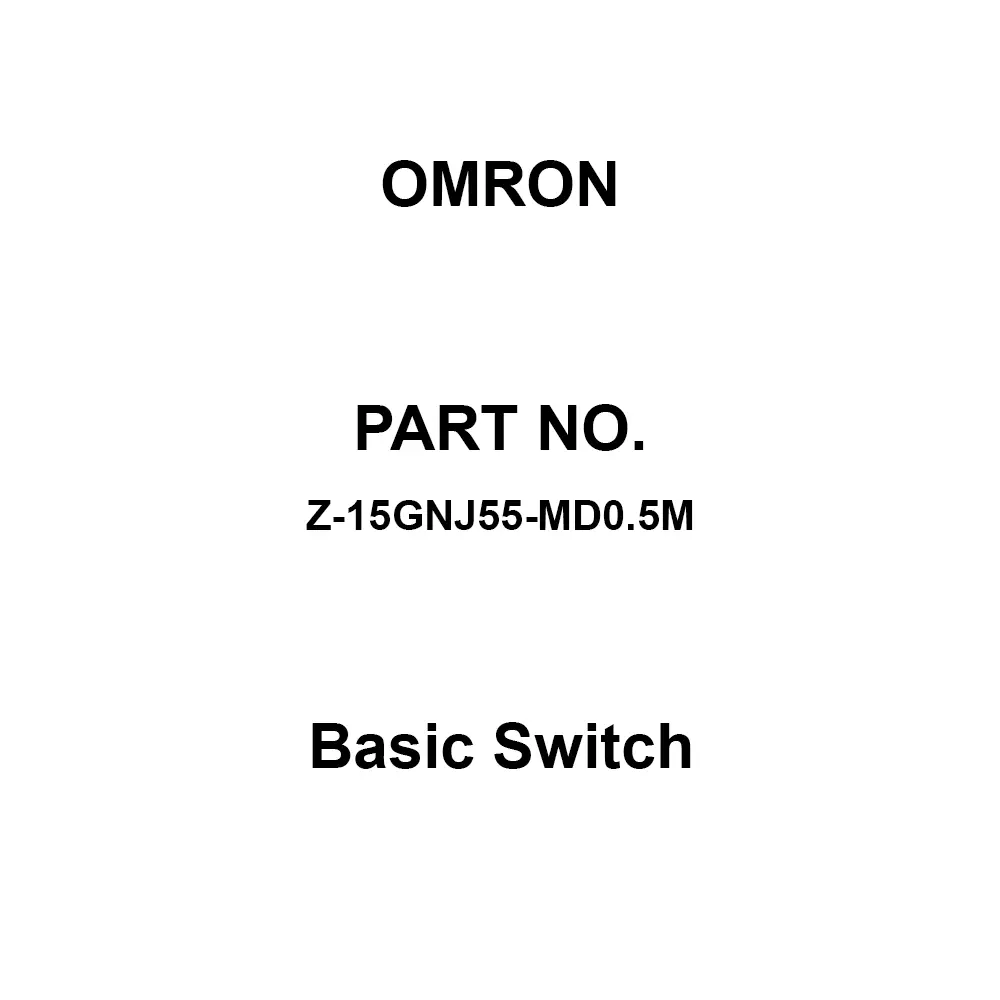 Omron Basic Switch 1C Contact Configuration, Z-15GNJ55-MD0.5M