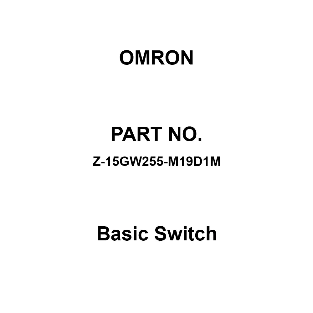 Omron Basic Switch 1C Contact Configuration, Z-15GW255-M19D1M