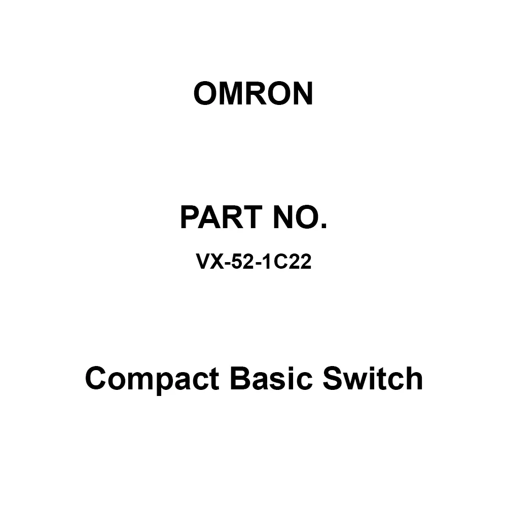 Omron Compact Basic Switch Tab Terminal, VX-52-1C22