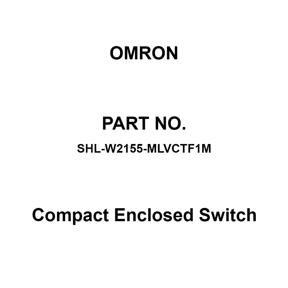 Omron Compact Enclosed Switch 1C Contact Configuration, SHL-W2155-MLVCTF1M