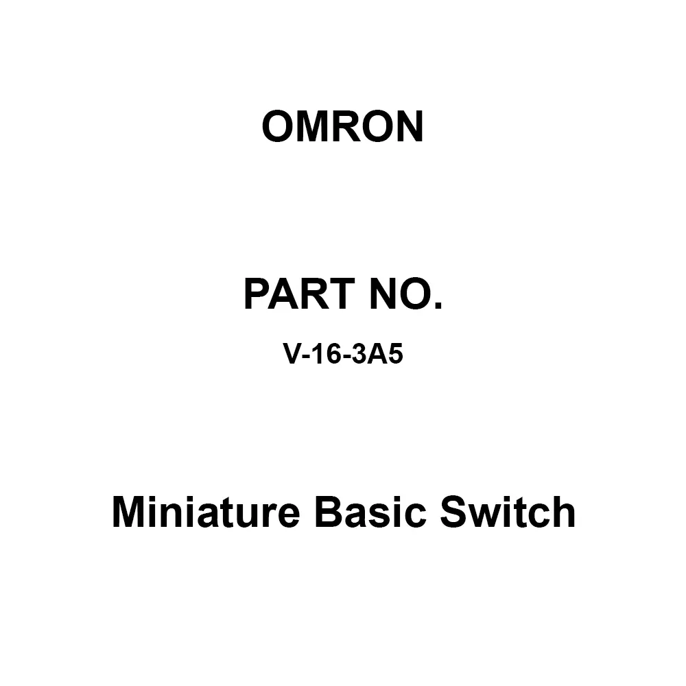 Omron Miniature Basic Switch AC250 V Rated Voltage, V-16-3A5