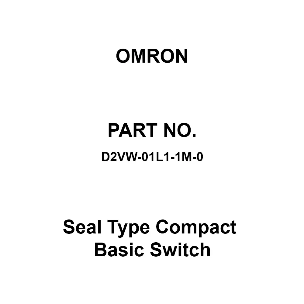 Omron Seal Type Compact Basic Switch AC 125, DC 30 V Rated Voltage, D2VW-01L1-1M-0