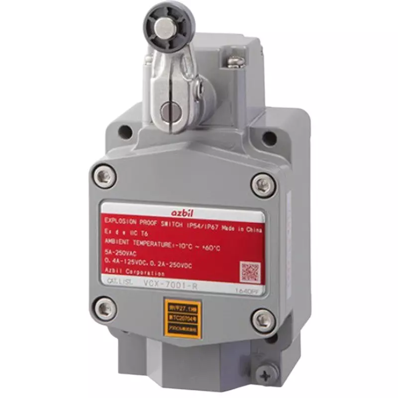 Azbil Explosion-Proof Switch Silver Contact Material Standard Roller Lever Actuator, VCX-7101