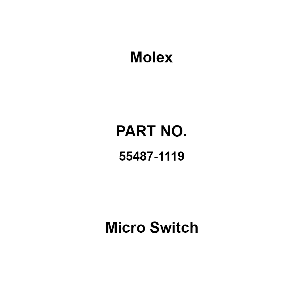 Molex Micro Switch 250 V Rated Voltage 2.5 A Rated Current Straight Connection Type, 55487-1119