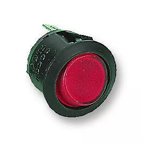 ARCOLECTRIC (BULGIN LIMITED) ROCKER SWITCH, DPST, RED ILLUM, R13244BNAA