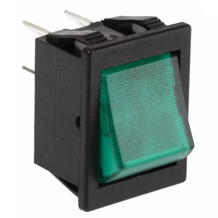 ARCOLECTRIC (BULGIN LIMITED) Illuminated DPST On-Off Rocker Switch Panel Mount, C1353ALNAF
