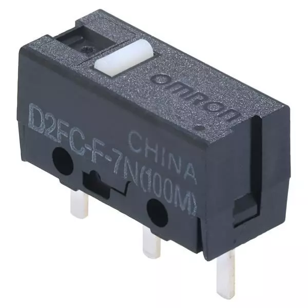 OMRON ELECTRONIC COMPONENTS PCB Mount Basic Switch SPST-NO Through Hole Termination 1 mA, D2FC-F-7N(100M)