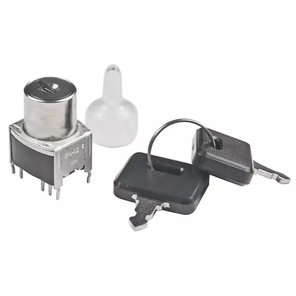 NKK SWITCHES Keylock Switch Non-Illuminated Pin Termination SPDT 2 Position, SK12BG13