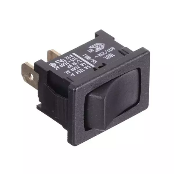 MARQUARDT Rocker Switch Non-Illuminated Quick Connect Termination 6 Amp Rocker Actuator, 1801.1302