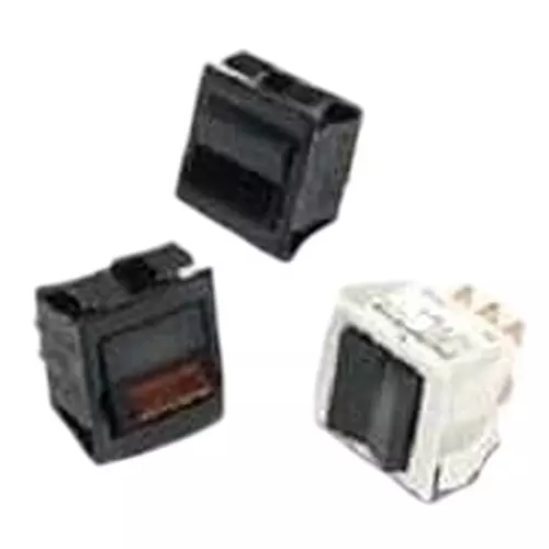 CARLING TECHNOLOGIES Mid-Sized Tippette Rocker Switch Quick Connect Termination 5 & 10 Amp Rocker Actuator, TGDC411-TW-B