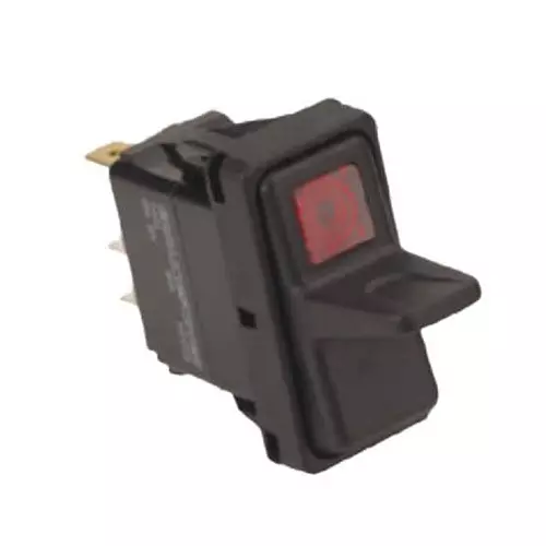 CARLING TECHNOLOGIES Sealed Rocker Switch Quick Connect Termination 20 Amp Paddle Actuator 12 V DC, VDD1S001-MZZ00-000