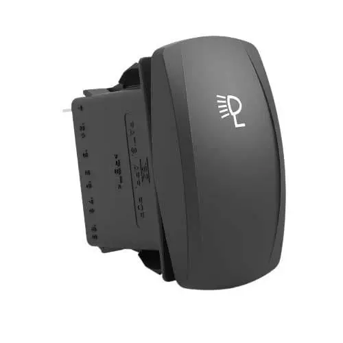 CARLING TECHNOLOGIES Rocker Switch Illuminated Quick Connect Termination 20 Amp Rocker Actuator 12 V DC, V1D2AH0B-PZCPZ-100