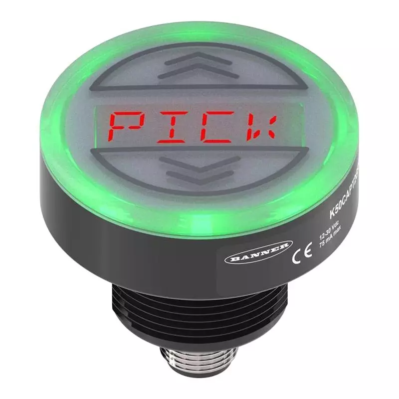 BANNER ENGINEERING Touch Button, Mom/Latching, 12 To 30Vdc, K50Ptcd4Pickq.