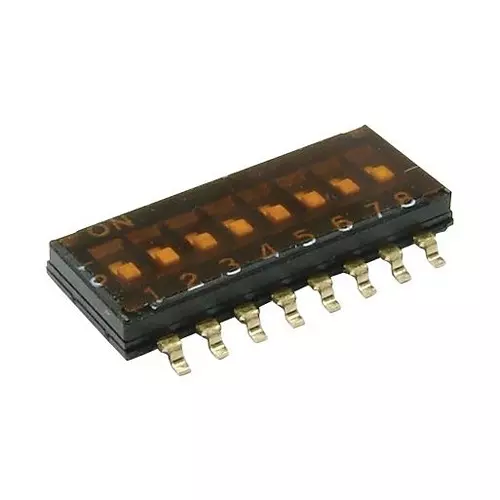 E-SWITCH Dip Switch, 8Pos, Spst, Slide, Smd, Kan1108Rt. (Pack of 1000)