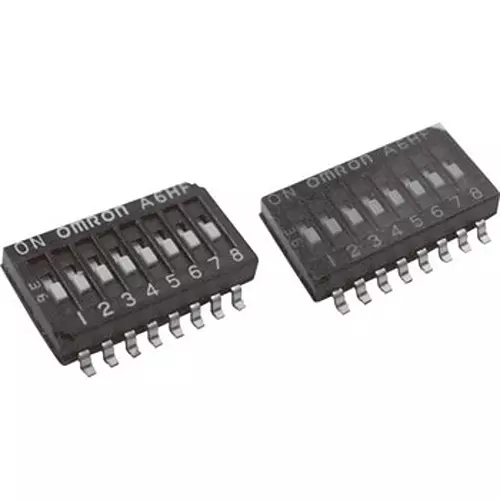 Omron DIP Switch 100 mohm or more (with DC100 V insulation resistance meter), A6HF-8102