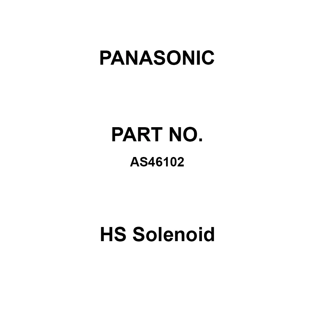 Panasonic HS Solenoid AC 200 V Rated Voltage, AS46102
