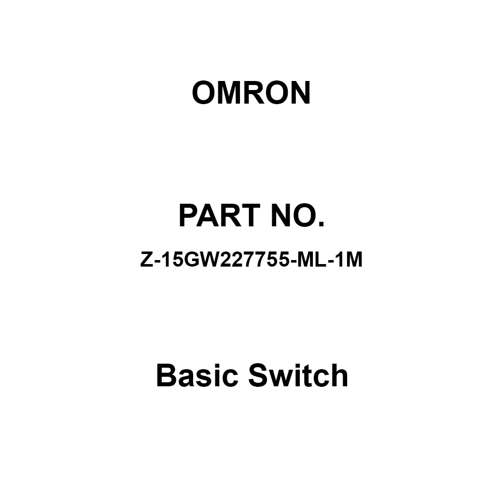 Omron Basic Switch 1C Contact Configuration, Z-15GW227755-ML-1M