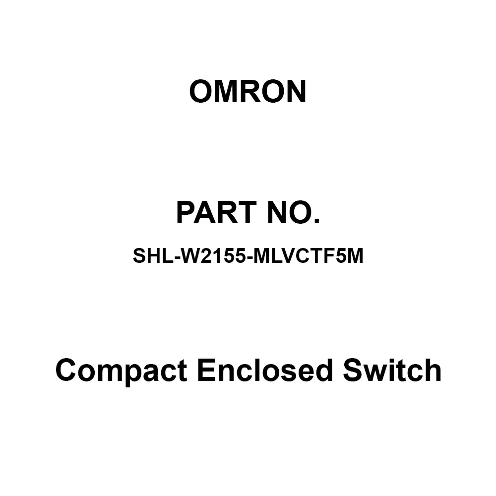 Omron Compact Enclosed Switch 1C Contact Configuration, SHL-W2155-MLVCTF5M
