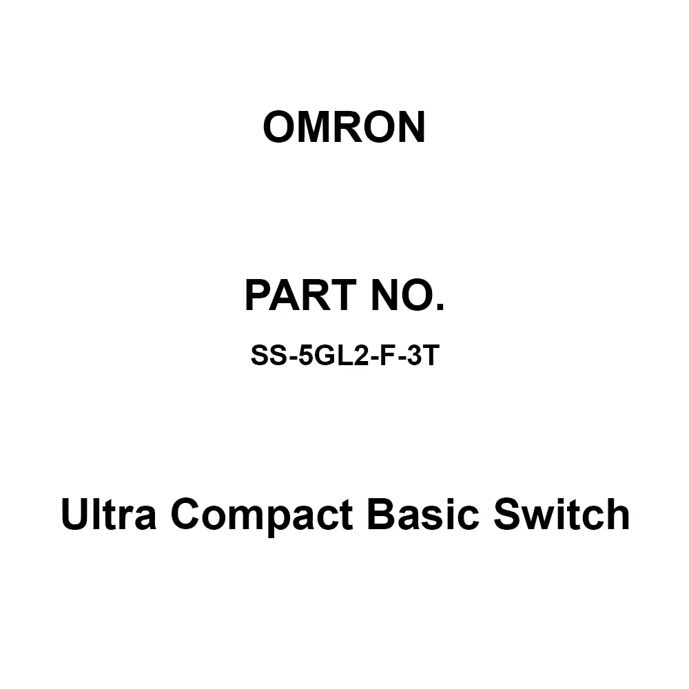 Omron Ultra Compact Basic Switch Tab Terminal, SS-5GL2-F-3T
