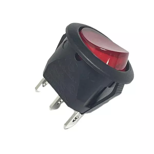 RS PRO Rocker Switch On-Off SPST Red Actuator Illuminated 10 Amp Contact Rating 250 V AC 500 V DC IP20, 180379