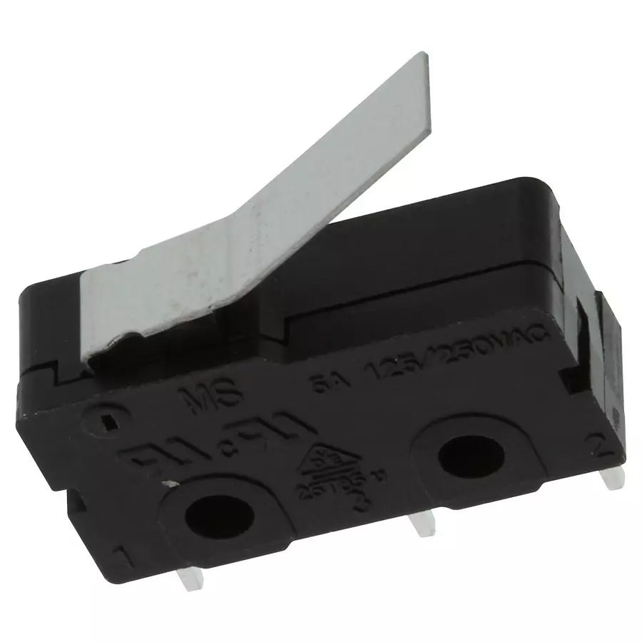 E-SWITCH MICROSWITCH, LEVER, SPDT, 5A, 250VAC, MS0850506F075P1A.