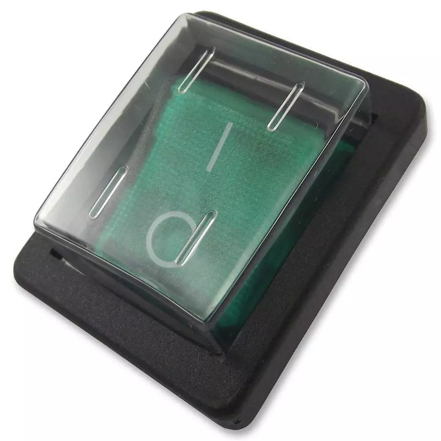 ARCOLECTRIC (BULGIN LIMITED) SWITCH, ANTIBACTERIAL, DPST, ILLUM GRN, C1353ALGNCB